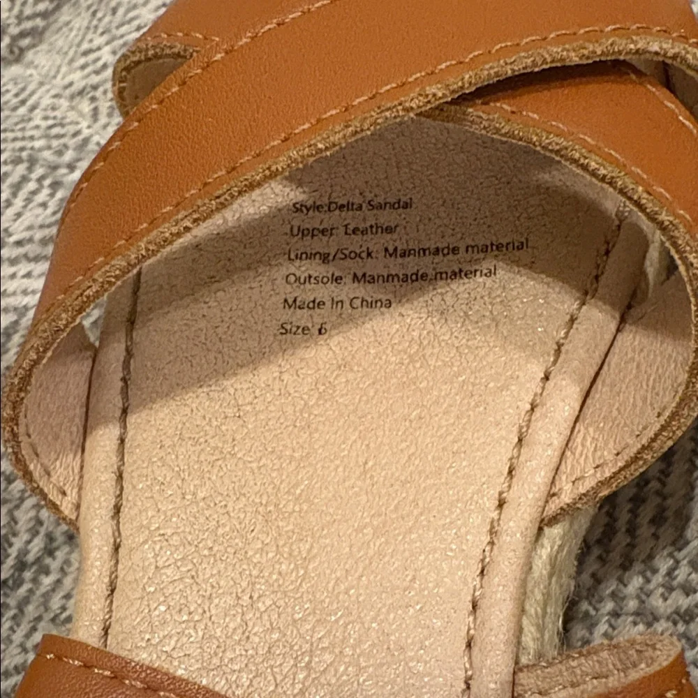 Whim + Wander by Sweethoney leather sandals size 6